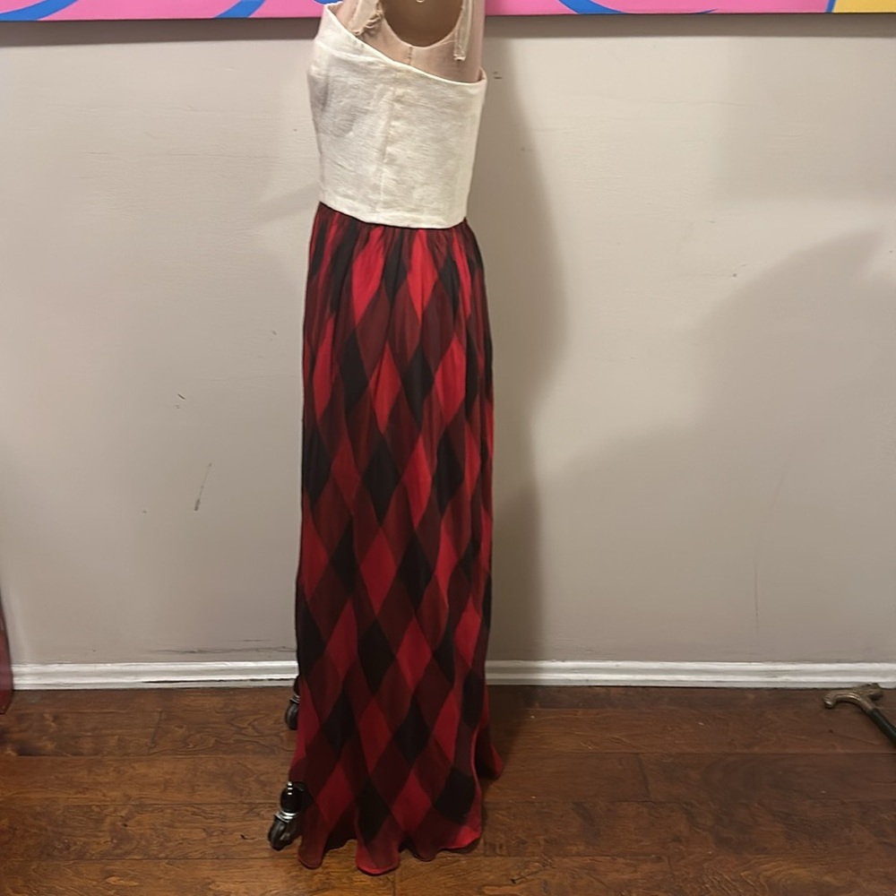 Bill Blass Harlequin Strapless Gown Long Dress - Picture 11 of 16